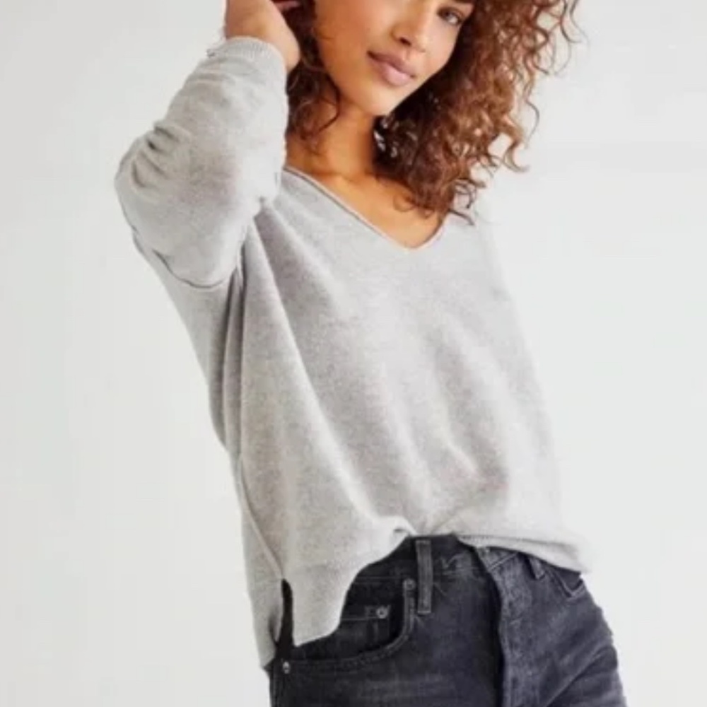 Free People | Grey Cashmere Sweater